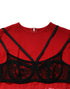 Dolce & Gabbana Black Red Contrasting Bra Cady Midi Dress