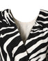 Dolce & Gabbana Black White Zebra Silk Sheath Mini Dress