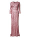 Dolce & Gabbana Pink Sequinned Mermaid Long Gown Dress
