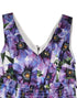 Dolce & Gabbana Purple Anemone Print Pleated Midi Dress
