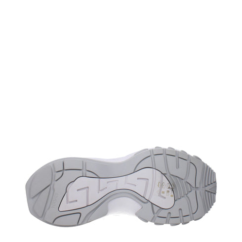 Versace White Fabric Chunky Sneakers
