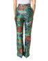 Dolce & Gabbana Green Floral Polyester BootCut Trouser Pants