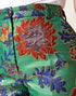 Dolce & Gabbana Green Floral Polyester BootCut Trouser Pants