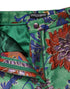 Dolce & Gabbana Green Floral Polyester BootCut Trouser Pants