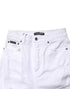 Dolce & Gabbana White Distressed High Waist Denim Jeans