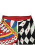 Dolce & Gabbana Multicolor Carretto Pattern Straight Pants