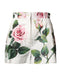 Dolce & Gabbana White Floral Print High Waist Hotpants Short