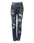 Dolce & Gabbana Blue Cotton Rhinestone Embellish Denim Jeans
