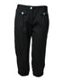 Dolce & Gabbana Black Wool Stripes Cropped Trouser Pants