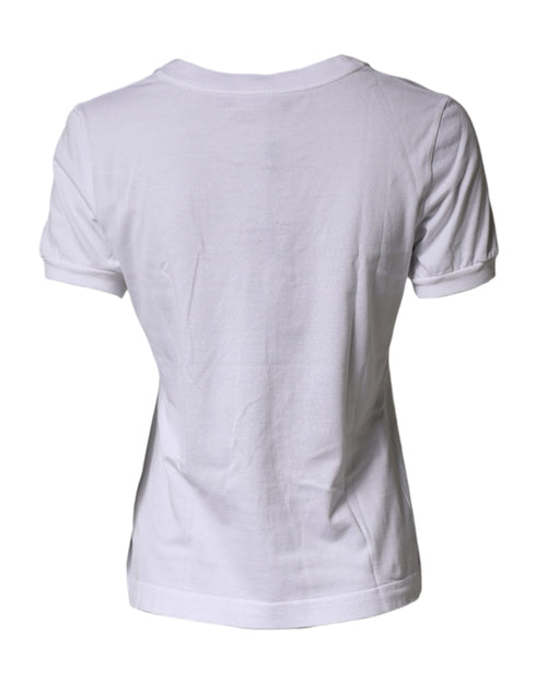 Dolce & Gabbana White DG Logo Crew Neck Short Sleeves T-shirt