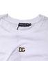 Dolce & Gabbana White DG Logo Crew Neck Short Sleeves T-shirt
