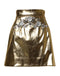 Dolce & Gabbana Gold Acetate Crystal High Waist Mini Skirt
