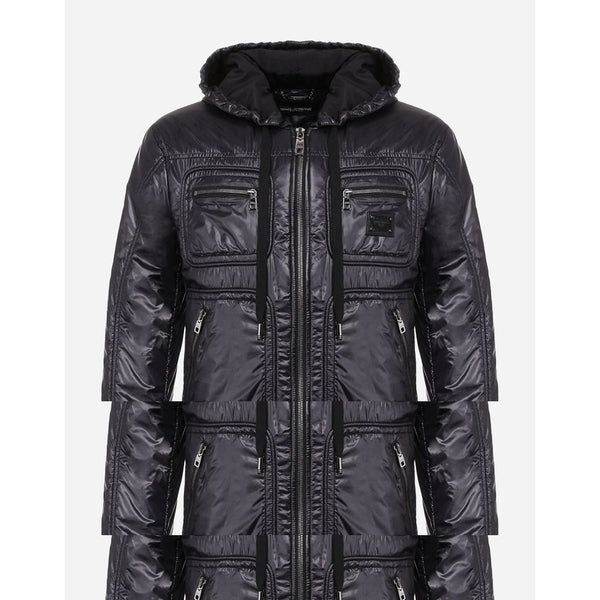Dolce & Gabbana Blue Nylon Jackets & Coat