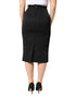 Dolce & Gabbana Black Cotton Pencil Cut High Waist Midi Skirt