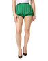 Dolce & Gabbana Green Silk High Waist Women Hot Pants Shorts