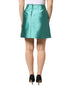 Dolce & Gabbana Green Polyester Button High Waist Mini Skirt