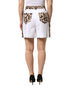 Dolce & Gabbana White Cotton High Waist Bermuda Mini Shorts