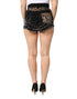 Dolce & Gabbana Black Pins Cotton Denim Hot Pants Shorts