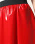 Dolce & Gabbana Glossy Red Polyester High Waist Midi Skirt