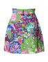 Dolce & Gabbana Multicolor Floral Buttoned High Waist Mini Shorts
