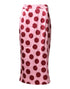 Dolce & Gabbana Pink Polka Dot Silk Pencil Cut Midi Skirt