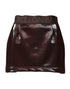 Dolce & Gabbana Dark Brown Cotton Fitted High Waist Mini Skirt