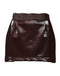 Dolce & Gabbana Dark Brown Cotton Fitted High Waist Mini Skirt