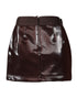 Dolce & Gabbana Dark Brown Cotton Fitted High Waist Mini Skirt