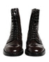 Dolce & Gabbana Black Leather Lace Up Mid Calf Boots Shoes
