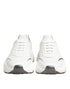 Dolce & Gabbana White Silver Daymaster Low Top Sneakers Shoes