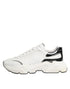 Dolce & Gabbana White Silver Daymaster Low Top Sneakers Shoes