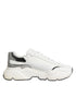 Dolce & Gabbana White Silver Daymaster Low Top Sneakers Shoes