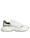 Dolce & Gabbana White Silver Daymaster Low Top Sneakers Shoes
