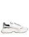 Dolce & Gabbana White Silver Daymaster Low Top Sneakers Shoes