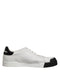 Dolce & Gabbana Black White Leather Low Top Sneakers Shoes