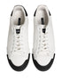 Dolce & Gabbana Black White Leather Low Top Sneakers Shoes