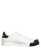 Dolce & Gabbana Black White Leather Low Top Sneakers Shoes