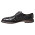 Dolce & Gabbana Black Leather Monk Strap Studded Dress Shoes