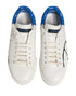 Dolce & Gabbana White Blue Portofino Low Top Sneakers Shoes