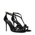 Balmain Black Leather Stiletto Heel Sandals