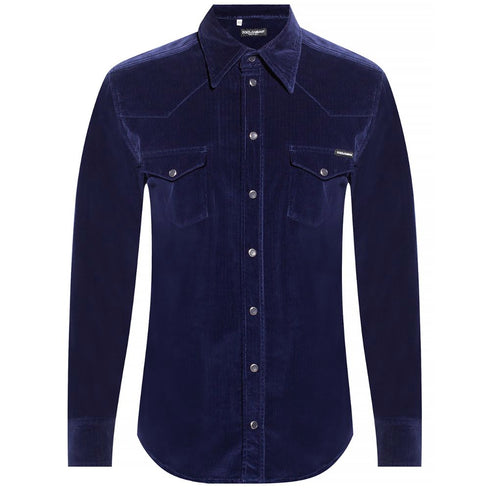 Dolce & Gabbana Blue Cotton Shirt