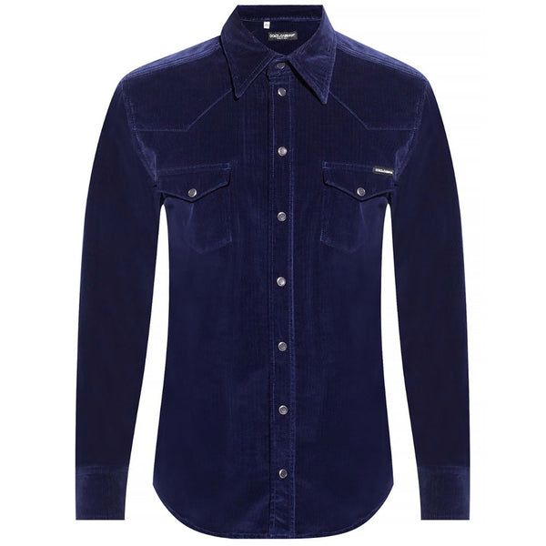 Dolce & Gabbana Blue Cotton Shirt