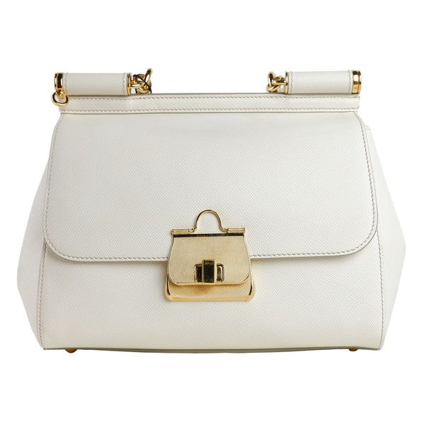 Dolce & Gabbana Bianco Calfskin Woman Handbag