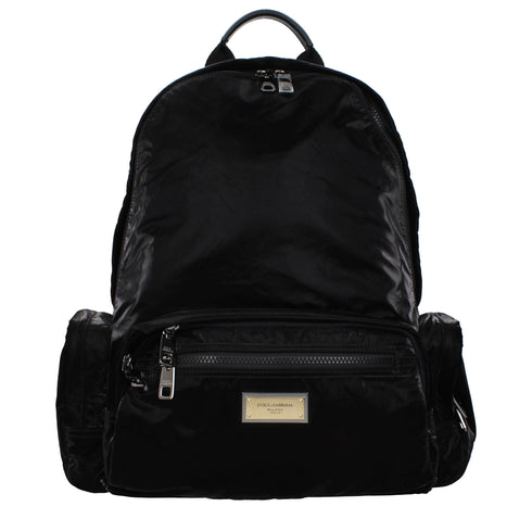 Dolce & Gabbana Black Nylon Backpack