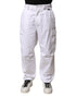 Dolce & Gabbana White Cotton Men Cargo Denim Trouser Jeans