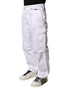Dolce & Gabbana White Cotton Men Cargo Denim Trouser Jeans