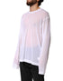 Dolce & Gabbana White Nylon Long Sleeves Crewneck T-Shirt
