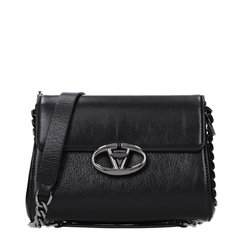 Valentino Garavani Black Leather Crossbody Bag