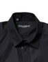 Dolce & Gabbana Black Cotton Long Sleeves Dress Formal Shirt