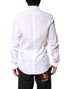 Dolce & Gabbana White Cotton GOLD Collared Dress Formal Shirt